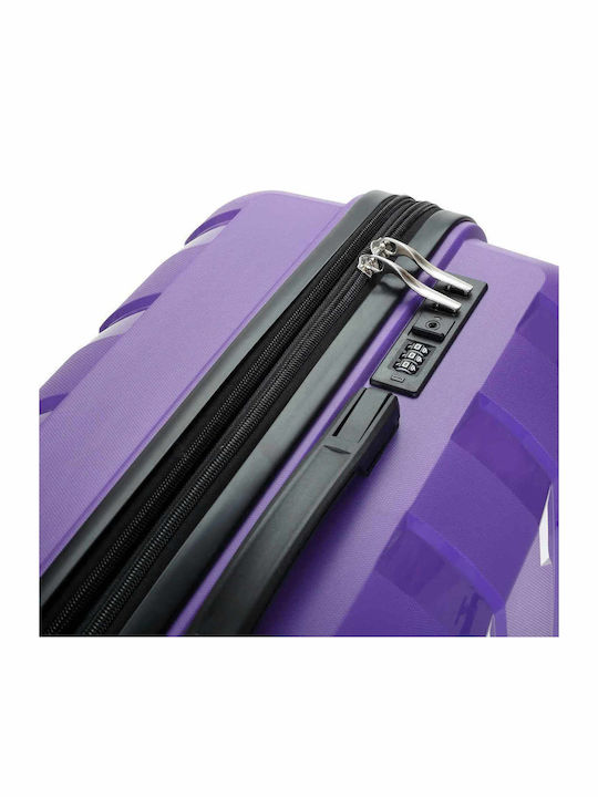 Seagull Large Hard Purple Travel Suitcase Height 76cm