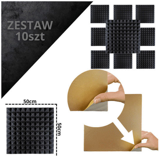 DNA Audio-Behandlungsmaterial Panel (10 Stück) in Pyramide Design 50cm x 50cm x 50mm