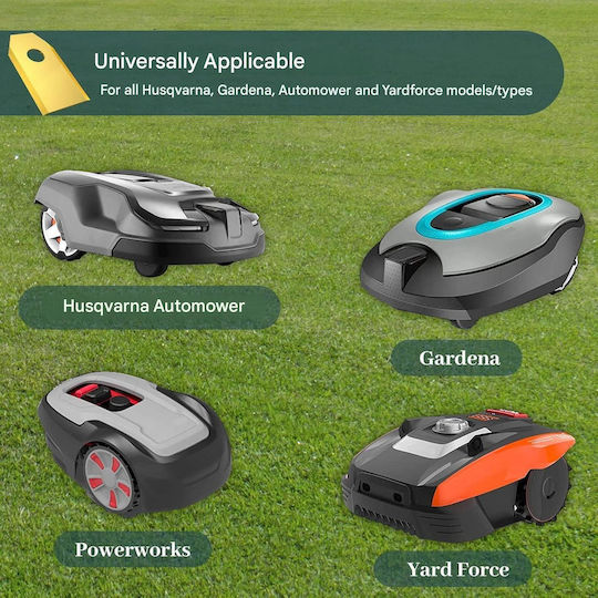 Hausprofi Lame de Schimb pentru Robot de Tuns Iarba Set 15 Piese Ultra ascuțite din Titan Compatibile cu Husqvarna Automower Gardena Grosime 0 75 Mm Lame Universale pentru Roboți de Tuns Iarba Include 15 Șuruburi Cutie de Depozitare