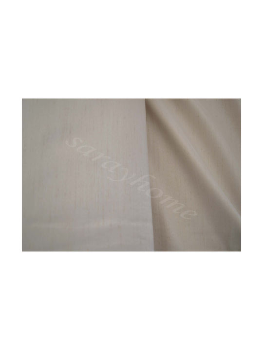 Saray Home Vorhang mit Bleistiftfalten Beige-Crem 140x280cm