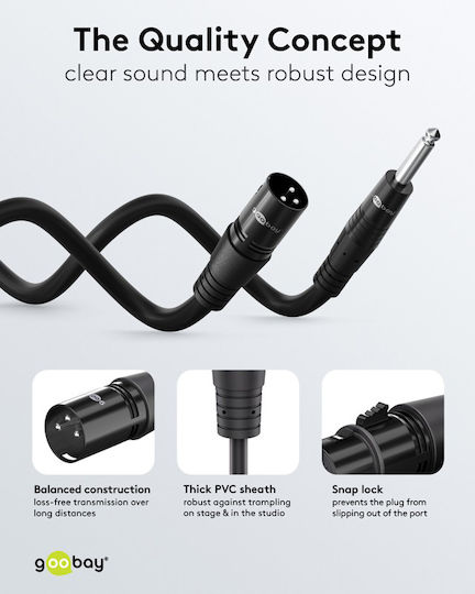 Goobay XLR кабел мъжки - Черен 3m 80052