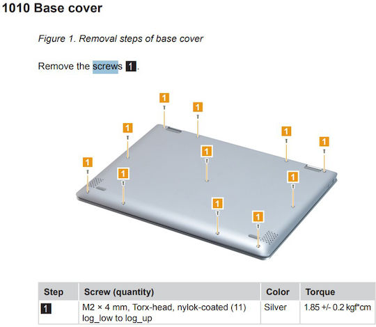 Screws Set Laptop Lenovo Ideapad Yoga 710-11isk 80tx 710-11ikb 80v6 80tx000rau 80tx001tau 80tx0007us 80tx000aus 80v6000pus 80v6000xjp 5s10l46183 Torx T4 2mm X 4mm 10pcs Code 1-bolt032