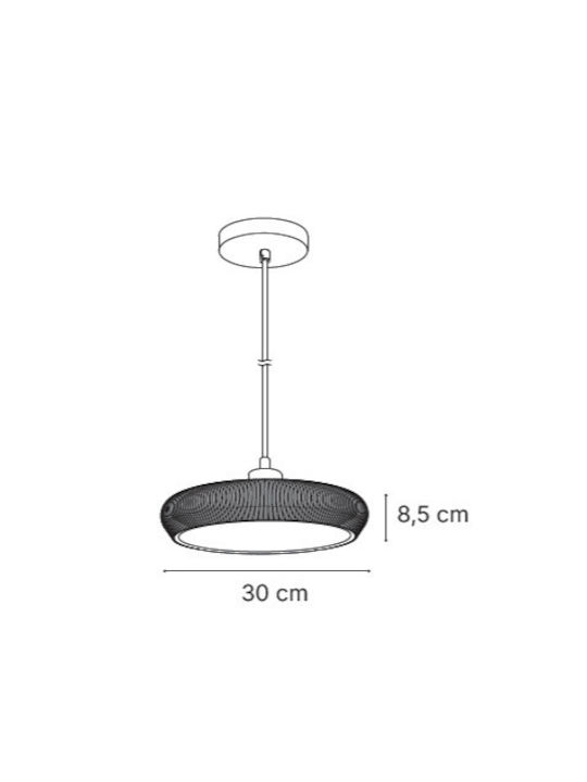 Inlight Pendant Ceiling Light Orange with E27 Socket 40x40cm