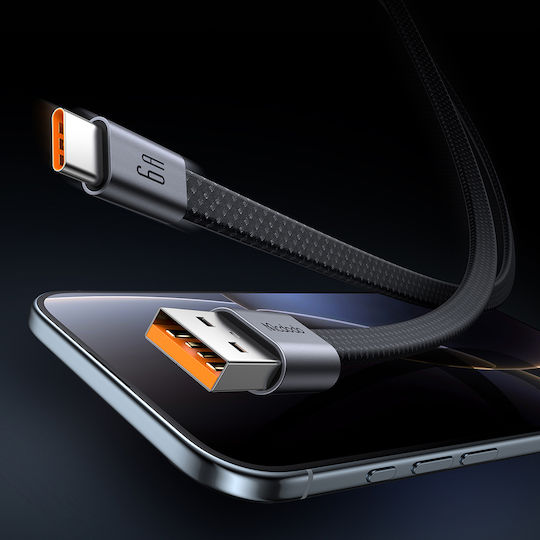 Mcdodo Плетен / Равен / Магнитен Кабел USB-C мъжки - USB-A 60W Черен 1м