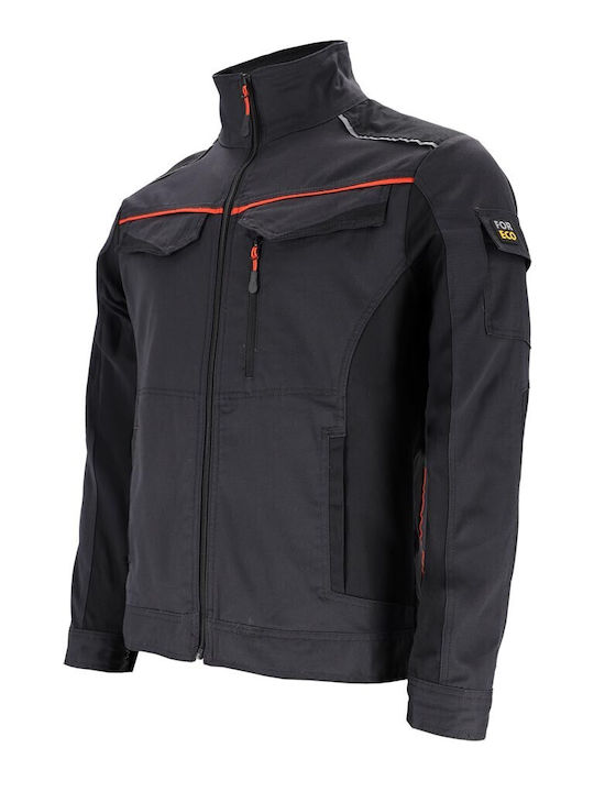Hanorac De Lucru Pentru Bărbați Forelastic-j 240g/m² Elastic Cu Buzunare Multiple Elemente Reflectorizante