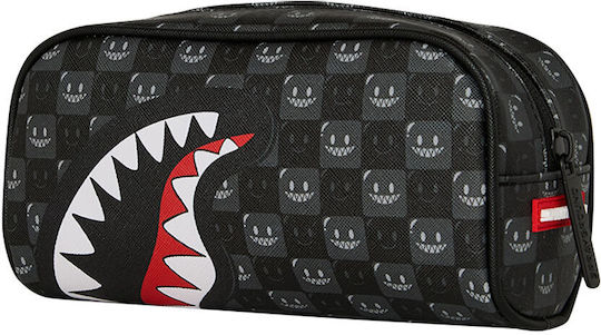 Sprayground Pencil Case Cylinder Shinobi Sharks In Paris WTF Bubbly Black Check