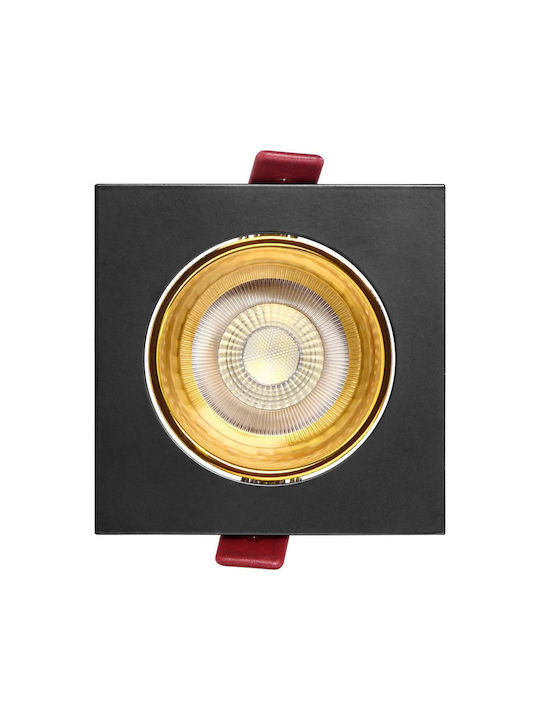 Adviti Parallelogram Metallic Recessed Spot Black 90x90cm