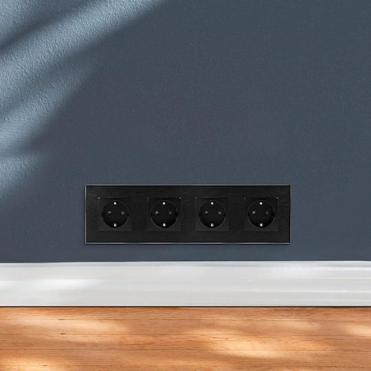 Navaris Priză electrică dublă neagră