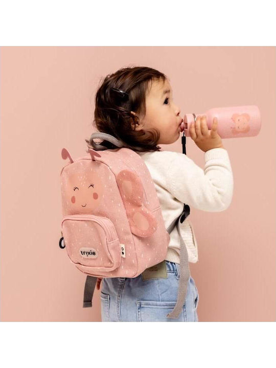 Trixie Butterfly Backpack - Stainless Steel Water Bottle 350ml School Set 23 x 10 x 31cm