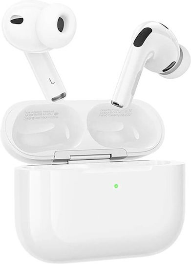 Borofone BW99 In-ear Bluetooth Handsfree Headphones with Charging Case White