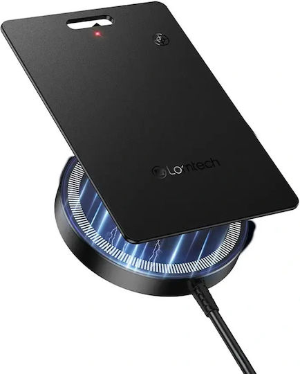 Lamtech LAM981135 Bluetooth Tracker Schwarz Kompatibel mit Apple Find My & Google Find Hub