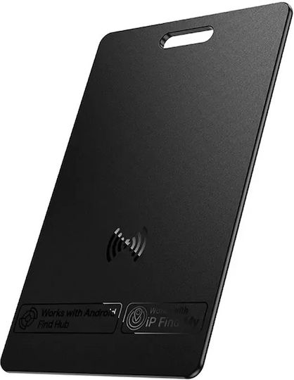 Lamtech LAM981135 Bluetooth Tracker Schwarz Kompatibel mit Apple Find My & Google Find Hub