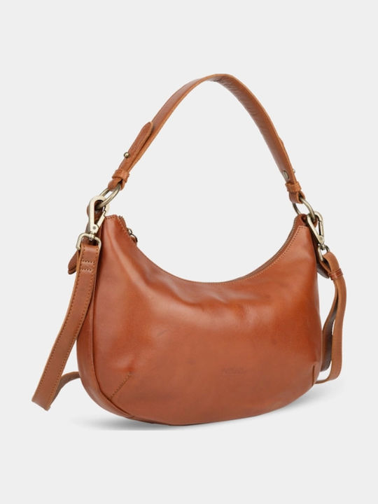 Leather Women's Shoulder Bag Brown