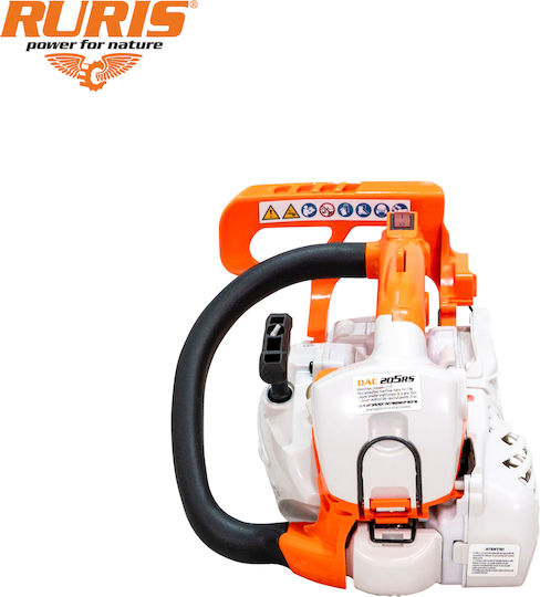 Ruris Dac 205rs – Motoferăstrău Pe Benzină 1.5 Cp 25.4 Cc Lamă De Ghidaj 200 Mm Easy Start Lamă De Carving