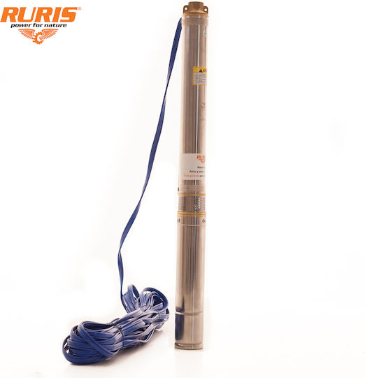 Ruris Aqua 690 – 370 W Pompa De Apă Submersibilă Pentru Foraj 14 Etape 60 M Înălțime De Refulare 25 M Cablu