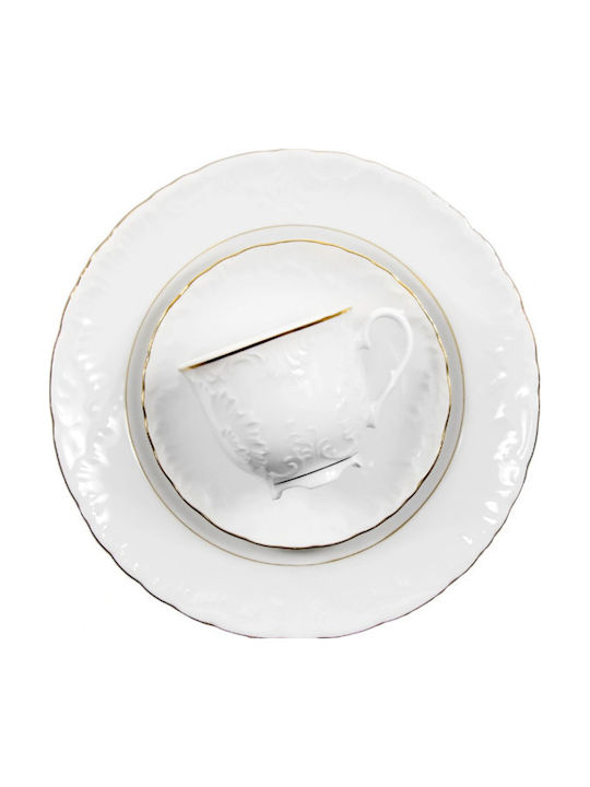 Cmielow Rococo Auriu Set de Ceai cu Cană din Porțelan Aur 1200ml 27buc
