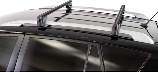 Menabo Menabo Car Roof Bars Aluminum Sherman Black 120 Cm Black Color Renault Clio III Sporter 5 Doors 2007>2012 Raised Rails Parallel Bars Vacuum 2 Pieces 12280/mb Mp.12280/mb-224