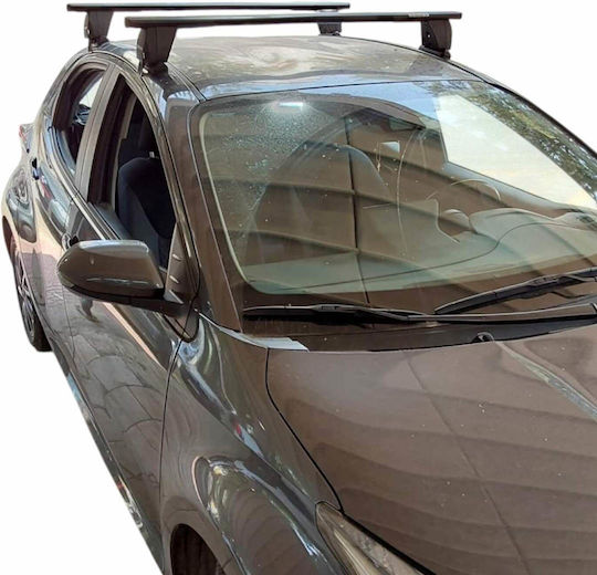 Menabo Car Roof Bars Aluminum Black Roof Box Locks Toyota Yaris 5D 2020> 2 Pieces Mb.tyaris.41