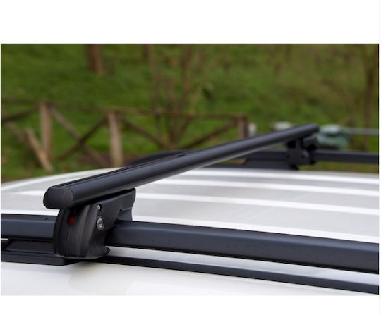 Menabo Menabo Aluminum Roof Bars Sherman Black 120 Cm Black Color Mitsubishi Space Wagon 5 Doors 2003>2011 Raised Rails Parallel Bars Gap 2 Pieces 12280/mb Mp.12280/mb-192