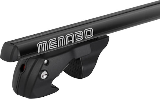 Menabo Menabo Aluminum Car Roof Bars Sherman Black 120 Cm Black Color Seat Exeo St 5 Doors 2009>2013 Raised Rails Parallel Bars Empty 2 Pieces 12280/mb Mp.12280/mb-242