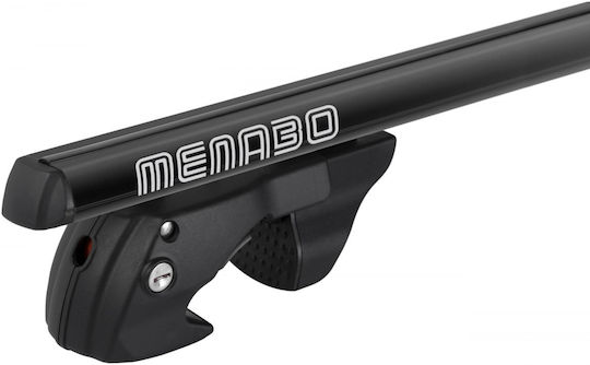 Menabo Menabo Aluminum Car Roof Bars Sherman Black 120 Cm Black Color Skoda Octavia Scout 5 Doors 2007> Raised Rails Parallel Bars Set 2 Pieces 12280/mb Mp.12280/mb-252