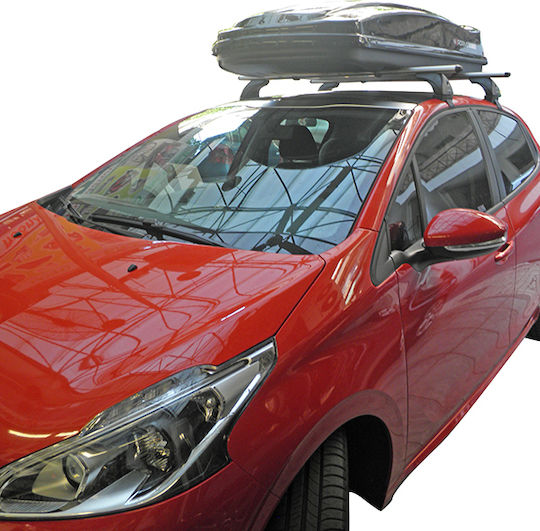 Nordrive Kit Aluminum Bars Legs Roof Rack D-box 430 Nordrive Peugeot 208 5d 2012-2019 3 Pieces Car Roof Bars p208.04