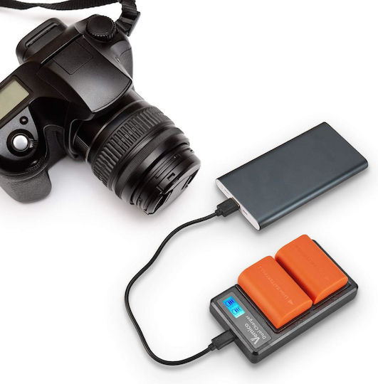 Încărcător Dublu de Baterii Set 2 Lp-e6 Compatibil cu Canon