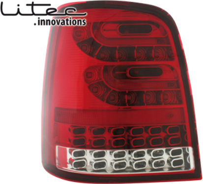 Dectane Rear Taillights Dectane Litec VW Touran 03+ Red Crystal 2 Pieces Lex-drv40klrc