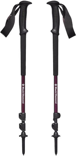 Black Diamond Telescopic Trekking Poles Aluminum Pair Purple