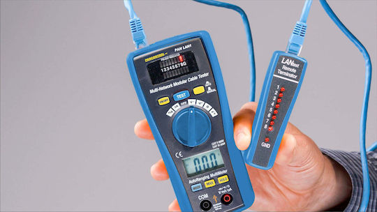 Pancontrol Kabeltester Netzwerk RJ45 / RJ11 / BNC Digital