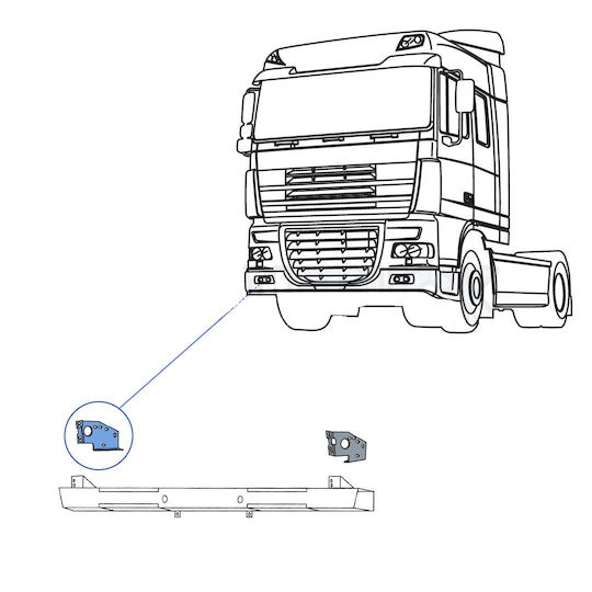 Основа на броня DAF XF 105 лява