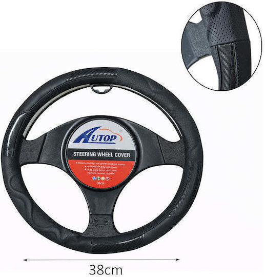 Auto Lenkradabdeckung 38cm – Car Steering Wheel Cover Rotes Blau
