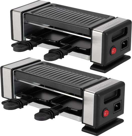 Profi Cook PC-RG 1324 Tabletop Electric Raclette Grill with Smooth and Grooved Plate 700W 20x10cm