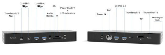 i-tec Display Thunderbolt 5 Docking Station με DisplayPort 4K PD Ethernet Μαύρο