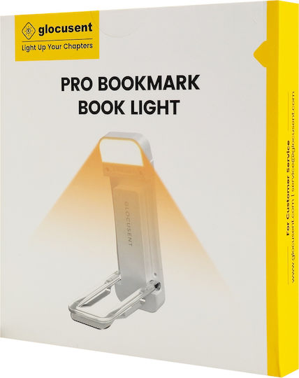 Glocusent LED Book Light with Clip White