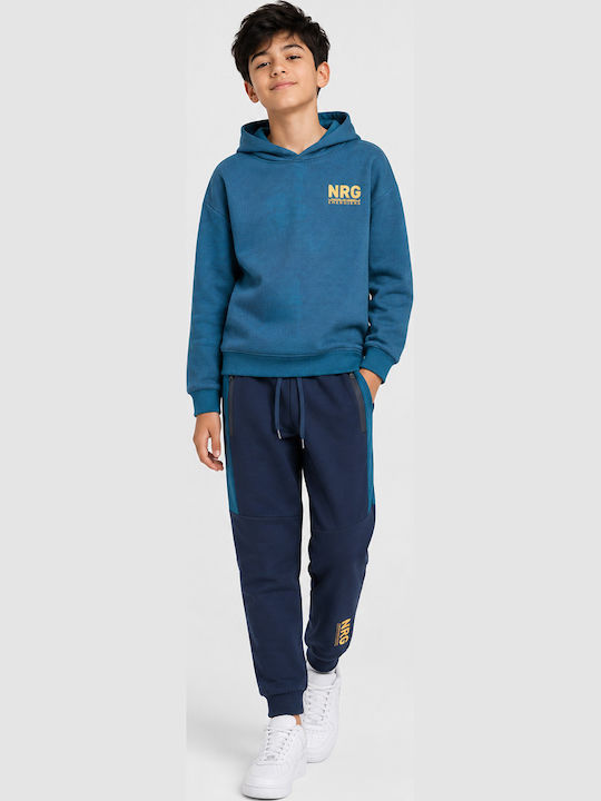 Energiers Kinder Sweatpants Set Mit Bluse Petrol Blau