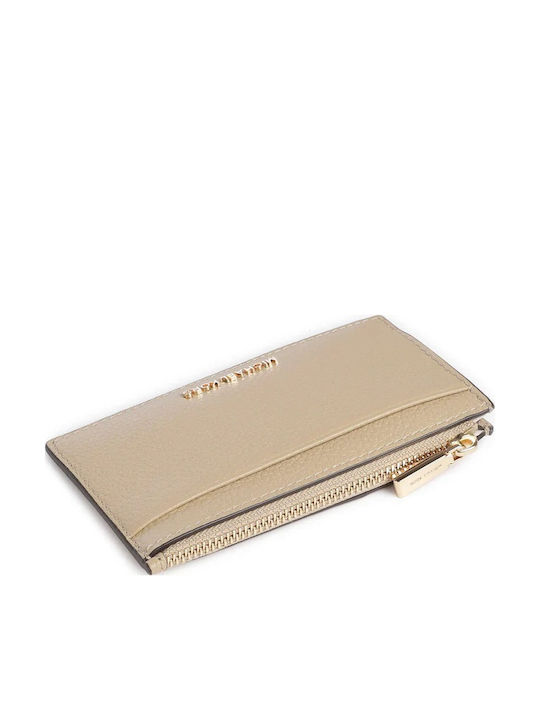 Jet Set Leather Women's Card Wallet Khaki