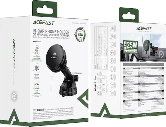Acefast Car Mobile Mount 4.7" - 6.9" with Adjustable Hooks Black