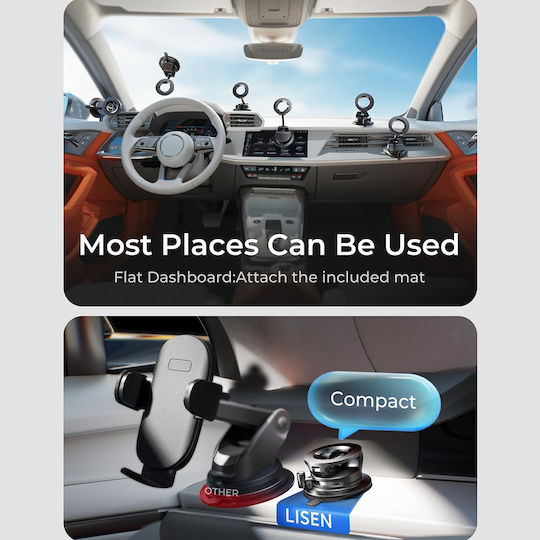 Lisen Car Mobile Mount with Magnet Black