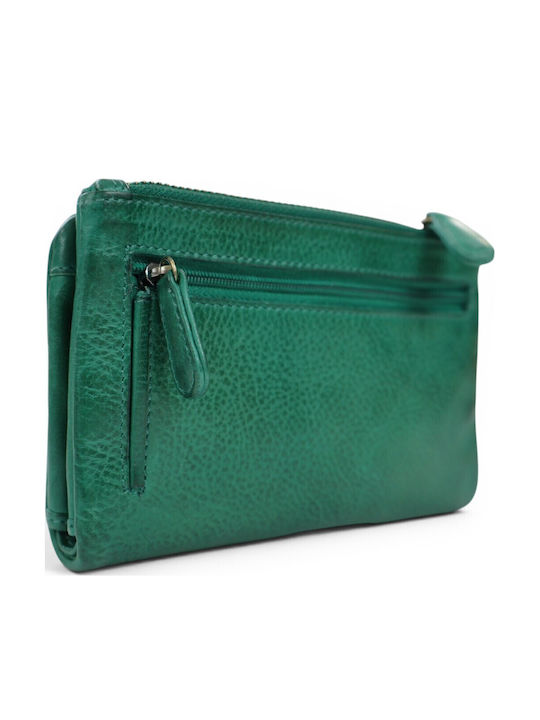 Large Leather Women's Wallet Green