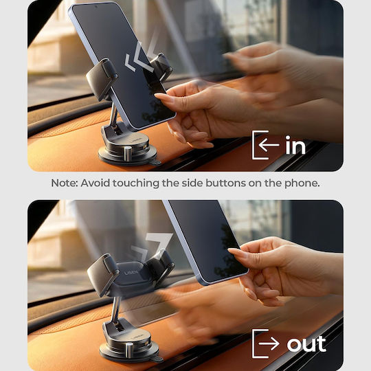 Lisen Car Mobile Mount with Adjustable Hooks Black