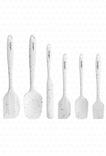 SteweHome Silicone Cooking Utensil Set 6 Pieces White