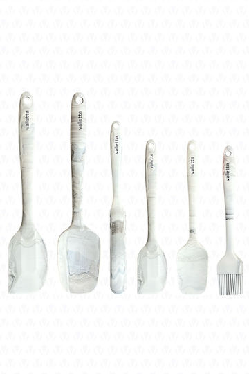 SteweHome Silicone Cooking Utensil Set 6 Pieces White