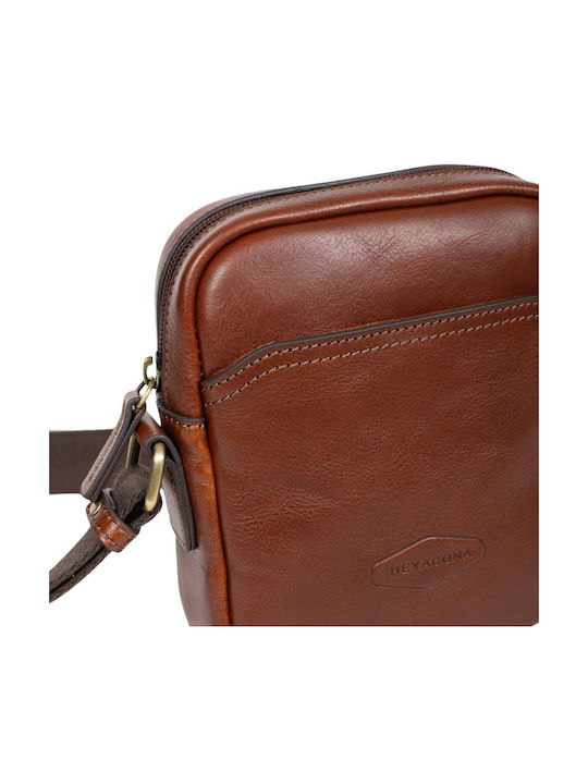Leather Men's Shoulder / Crossbody Bag Brown