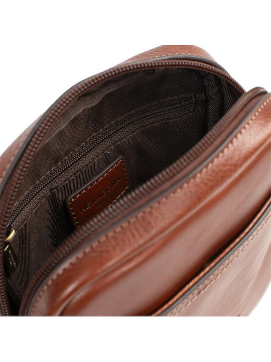 Leather Men's Shoulder / Crossbody Bag Brown