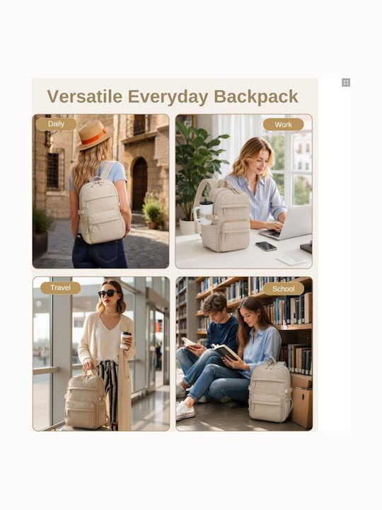 Miss Lulu Backpack Beige