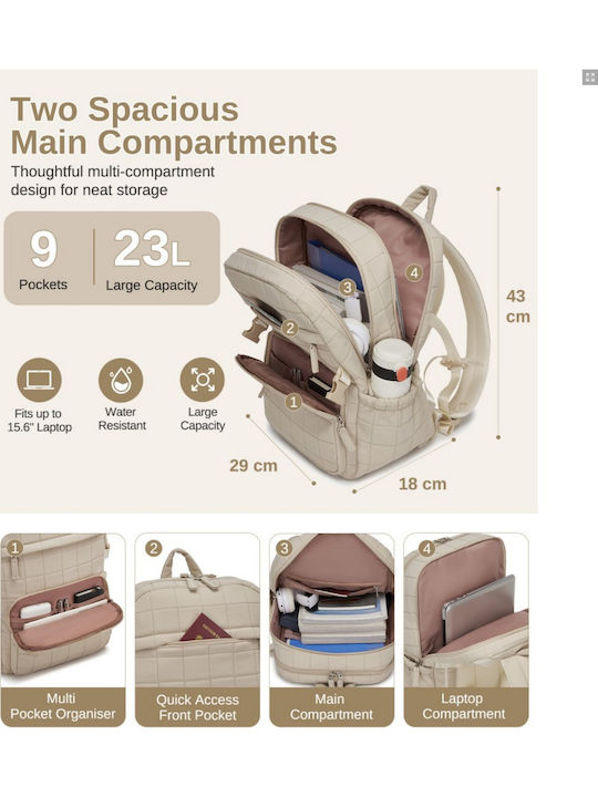 Miss Lulu Backpack Beige