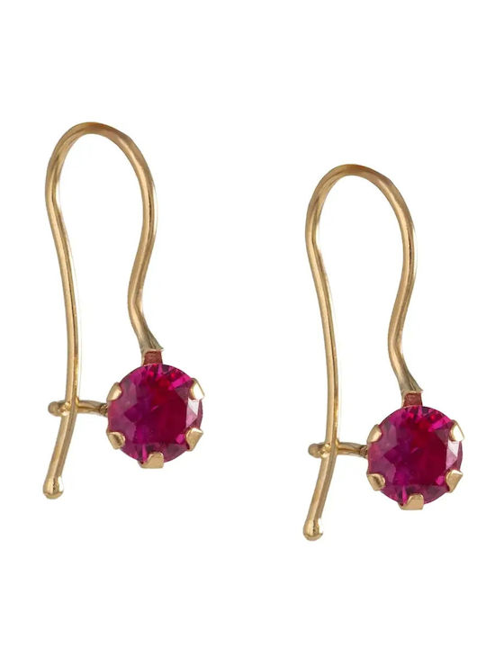 Kinderohrringe mit Steinen aus 9K Gold