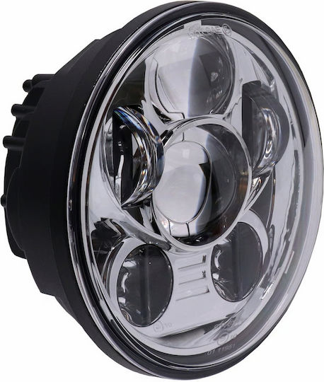 Front LED Motorcycle Headlight 5-3/4" Chrome Bright LED Headlamp Unit Chrome