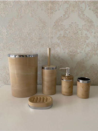 SteweHome SteweHome Kunststoff Satz Badezimmer Mülleimer und Bürsten 5lt
